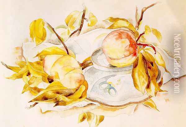 Peaches 1923 Oil Painting - Charles Demuth