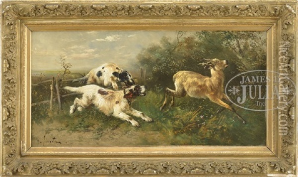 In Pursuit Of The Deer Oil Painting - Henry Schouten