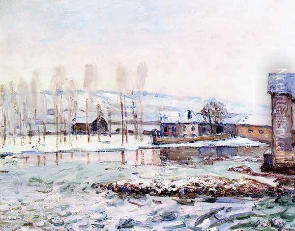 The Mills at Moret Oil Painting - Alfred Sisley