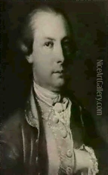 Portrait Of Johan Wenzina Oil Painting - Johann Nepomuk Steiner
