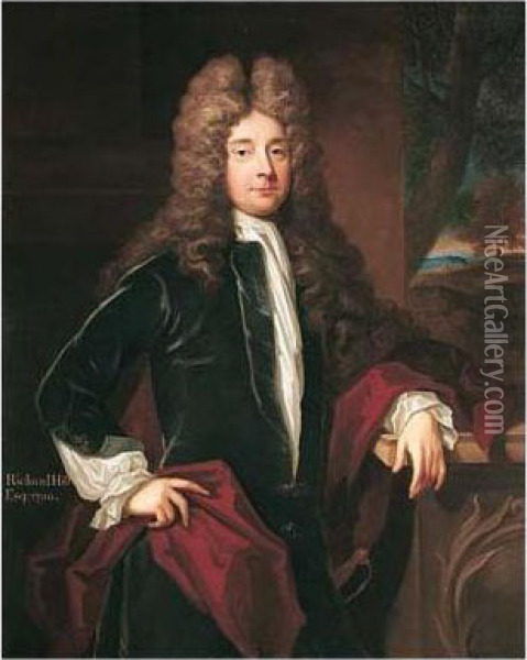 Portrait Of Richard Hill Oil Painting - Sir Godfrey Kneller
