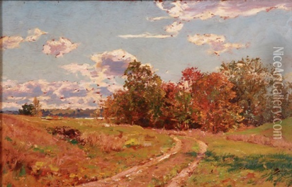 Expansive Landscape With Trail Oil Painting - Walter Launt Palmer