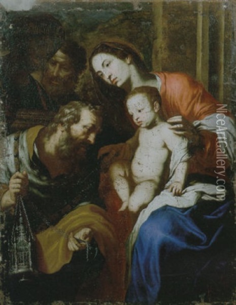 Adorazione Dei Magi Oil Painting - Pietro (Monrealese) Novelli