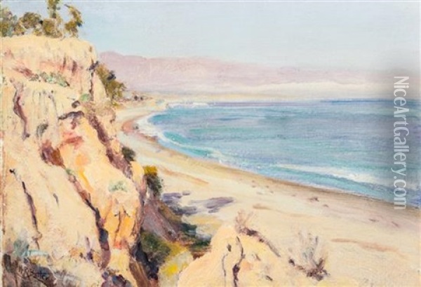 Montecito Cliffs, California Oil Painting - Howard Russell Butler