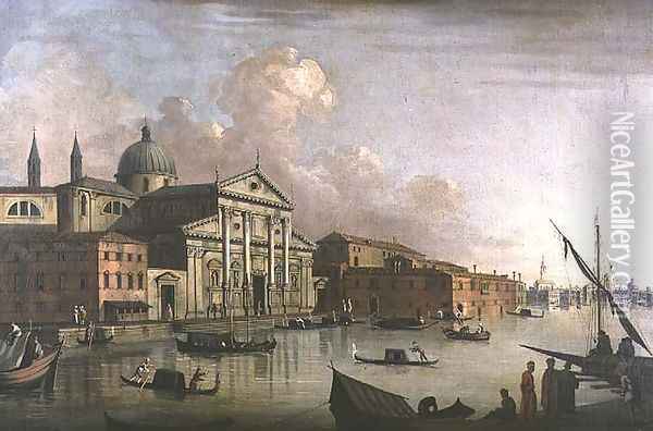 Venice- A View of San Giorgio Maggiore Oil Painting - Follower of Canaletto, Antonio