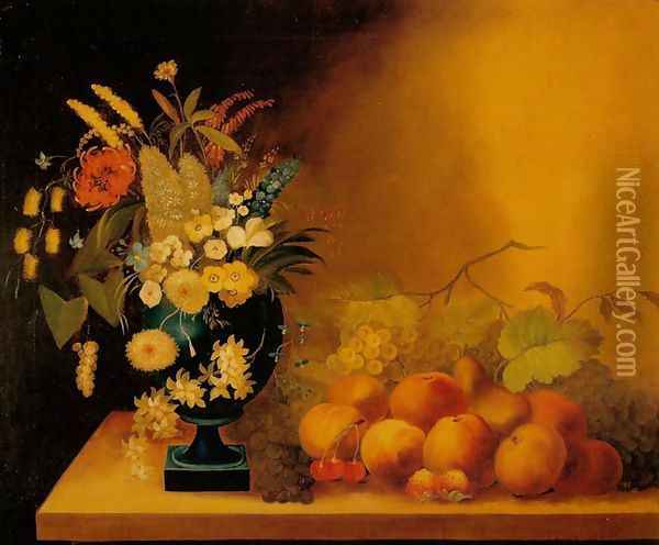 Flowers and Fruit Oil Painting - William Buelow Gould