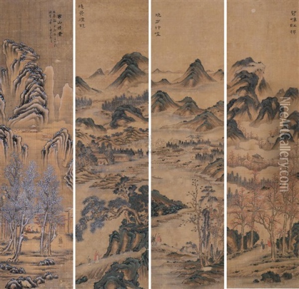 Landscape (+ 3 Others; 4 Works) Oil Painting -  Li Jian