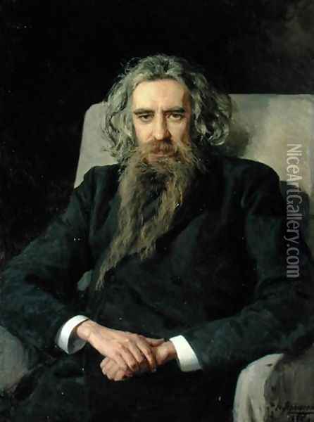 Portrait of Vladimir Sergeyevich Solovyov (1853-1900), 1895 Oil Painting - Nikolai Aleksandrovich Yaroshenko