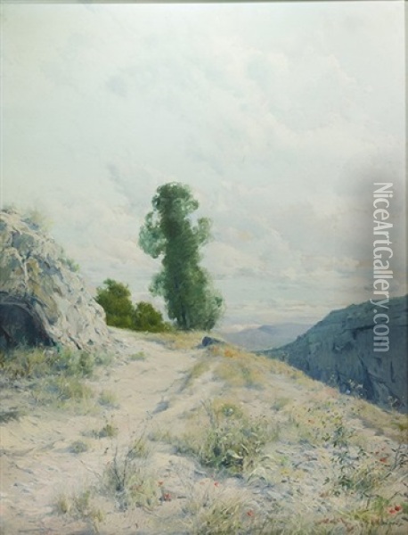 Camino De La Finca Oil Painting - Eliseo Meifren y Roig