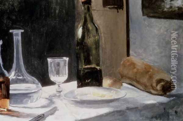 Still Life With Bottles Oil Painting - Claude Oscar Monet