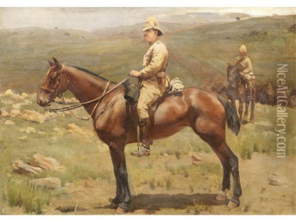 Boer Soldier On Horseback Oil Painting - Frans David Oerder