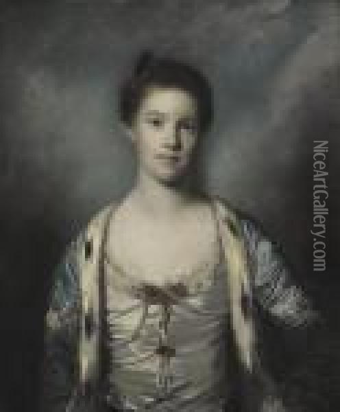 Portrait Of Bridget Morris Oil Painting - Sir Joshua Reynolds