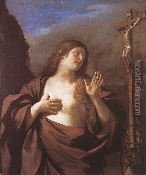 Mary Magdalene in Penitence Oil Painting - Giovanni Francesco Barbieri