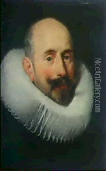 Baertiger Herr Mit Halskrause Oil Painting - Michiel Janszoon van Mierevelt