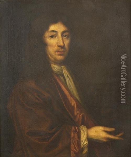 Portrait Of A Seated Man Oil Painting - Sir Peter Lely