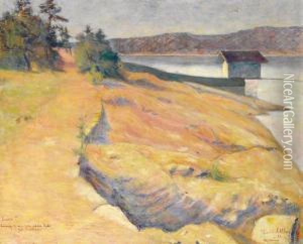 Solskinn (nordre Lango) 1892 1892 Oil Painting - Harald Sohlberg