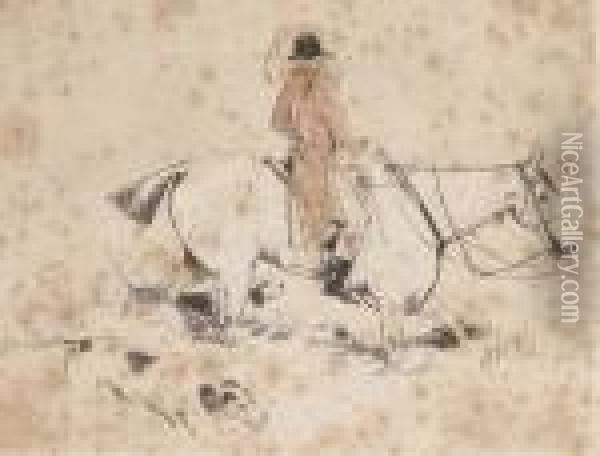 Huntsmen And Hounds Oil Painting - Landseer, Sir Edwin
