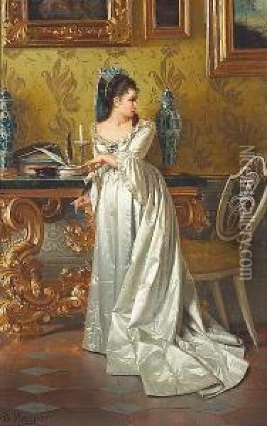 The Love Letter Oil Painting - Pio Ricci