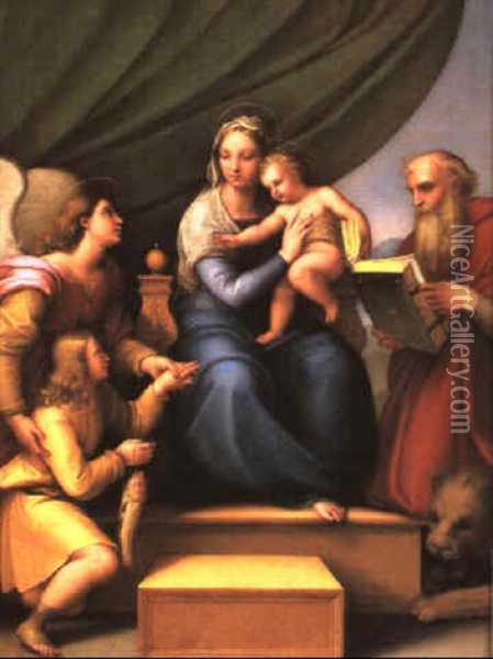 La Vierge Au Poisson Oil Painting - Abraham Constantin