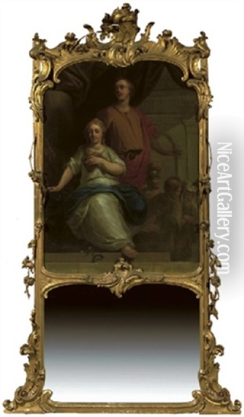 Daniel Proving Susanna's Innocence Oil Painting - Dionys van Nymegen