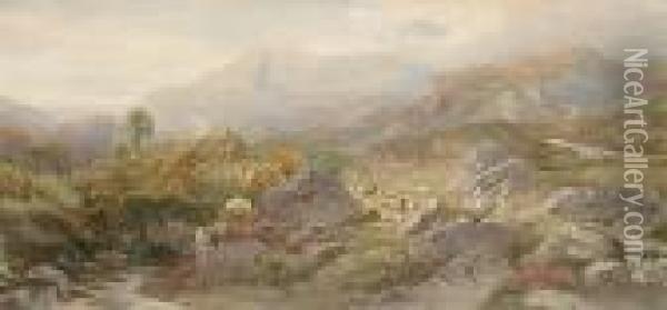 A Scottish Landscape Oil Painting - Joseph Charles Reed