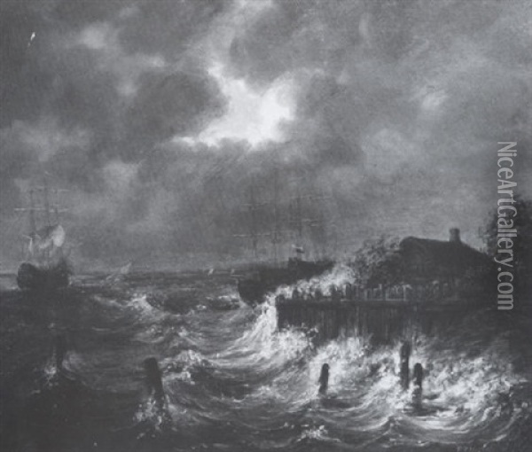 Approaching Storm Oil Painting - Cornelius David Krieghoff
