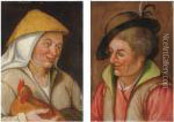 Ritratti Di Contadini Oil Painting - Pieter The Elder Brueghel
