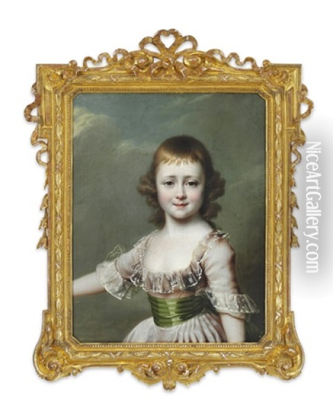 Portrait Of Grand Duchess Catherine Pavlovna Of Russia (1788-1819) Oil Painting - Dimitri Gregoriovitch Levitsky