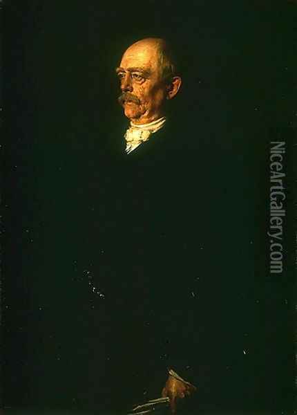 Bildnis Otto von Bismarck (Portrait of Otto von Bismarck) Oil Painting - Franz von Lenbach