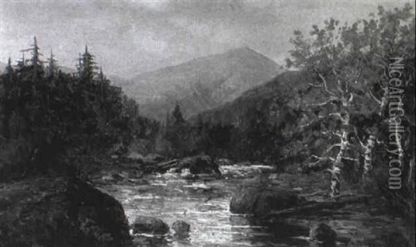 Mt. Washington And The Ammonoosuc River Oil Painting - Frank Henry Shapleigh
