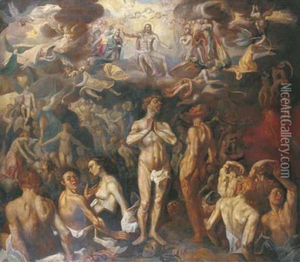 The Last Judgement Oil Painting - Joachim Wtewael (Uytewael)