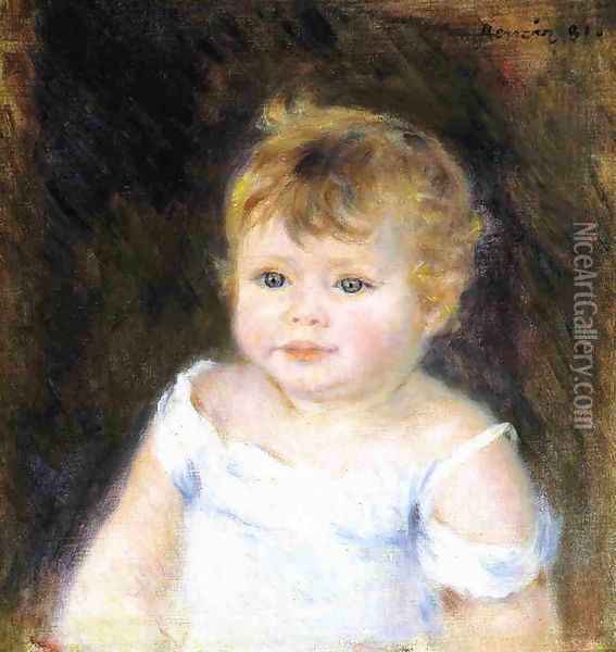 Portrait Of An Infant Oil Painting - Pierre Auguste Renoir
