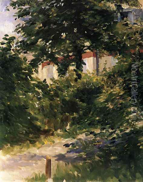 A Path in the Garden at Rueil Oil Painting - Edouard Manet