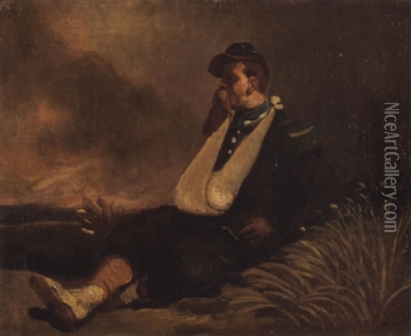 Verwundeter Soldat Oil Painting - Isidore Alexandre Augustin Pils