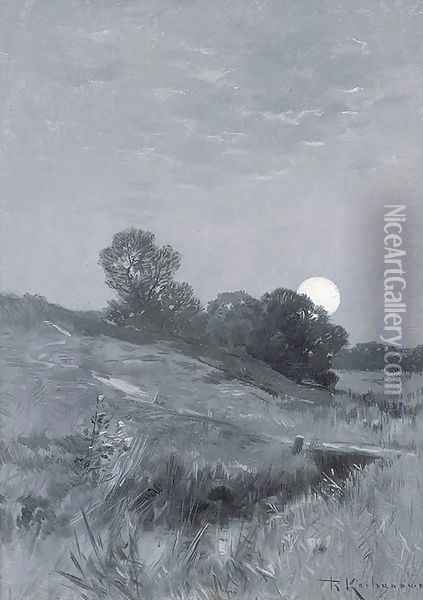 Moonrise Oil Painting - Roman Kochanowski