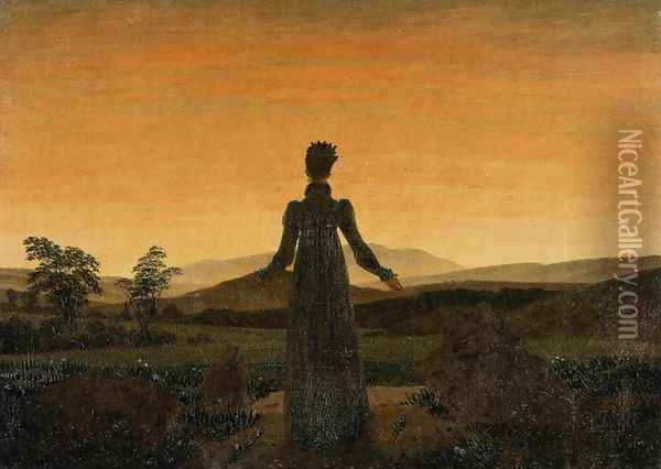 Woman before the Rising Sun (Woman before the Setting Sun) 1818-20 Oil Painting - Caspar David Friedrich