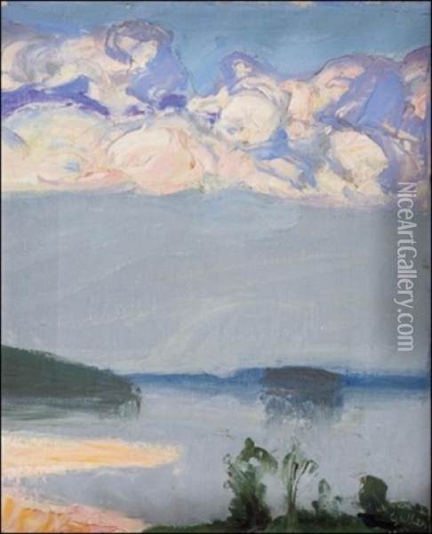 Ukkospilvi Oil Painting - Akseli Valdemar Gallen-Kallela