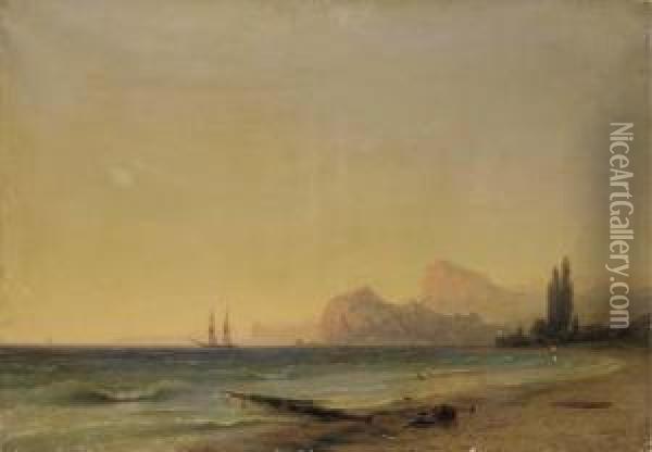 Italian Seascape Oil Painting - Ivan Konstantinovich Aivazovsky