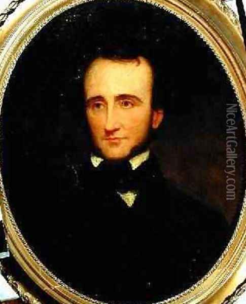 Edgar Allen Poe 1809-49 1845 Oil Painting - Samuel Osgood
