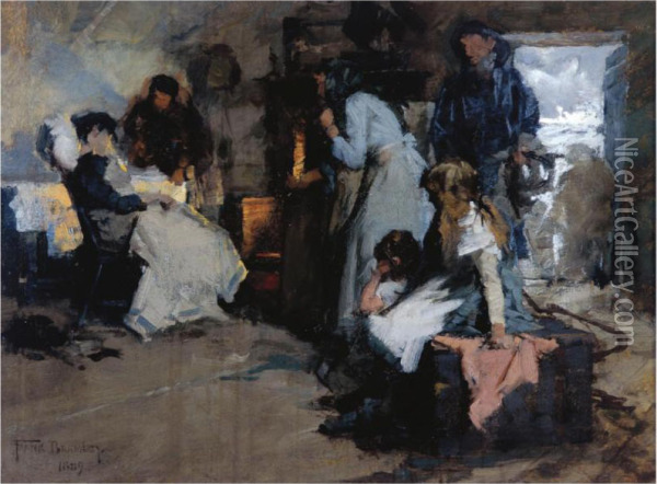 Sketch For Saved Oil Painting - Frank Bramley
