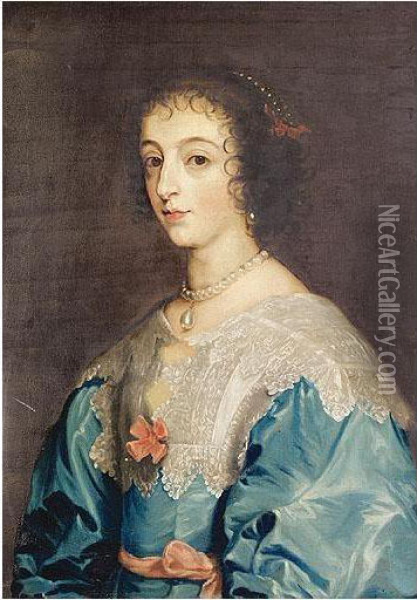 Portrait Of Henrietta Maria Oil Painting - Nathan Drake