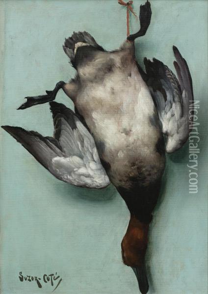 Still Life With Duck Oil Painting - Marc-Aurele Foy De Suzor-Cote