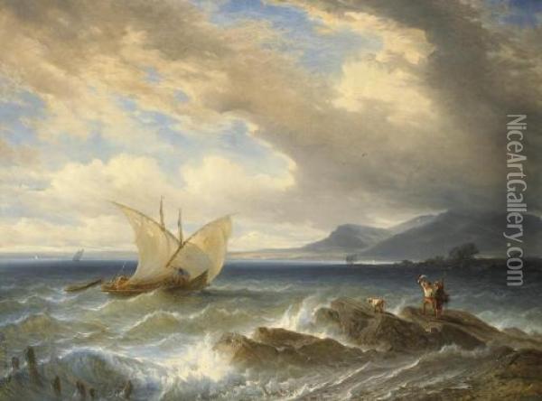 Sturm Oil Painting - Francois Diday