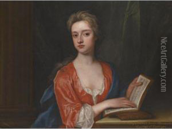 Portrait Of Lady Elizabeth Bruce Oil Painting - Sir Godfrey Kneller