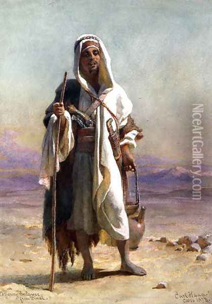 A Young Bedawee from Sinai Oil Painting - Carl Haag
