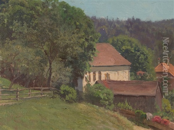 Wildenroth, Isar Valley Oil Painting - Adolph van der Venne