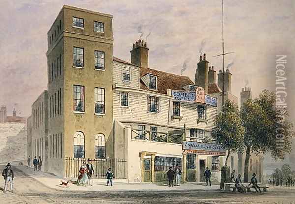 The Old George on Tower Hill Oil Painting - Thomas Hosmer Shepherd