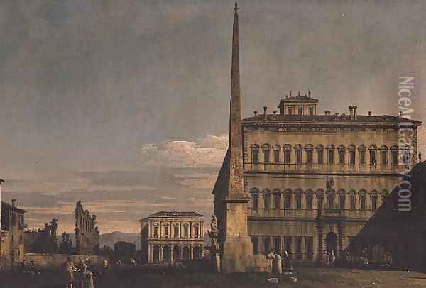 Piazza di San Giovanni in Latero, Rome Oil Painting - (Giovanni Antonio Canal) Canaletto