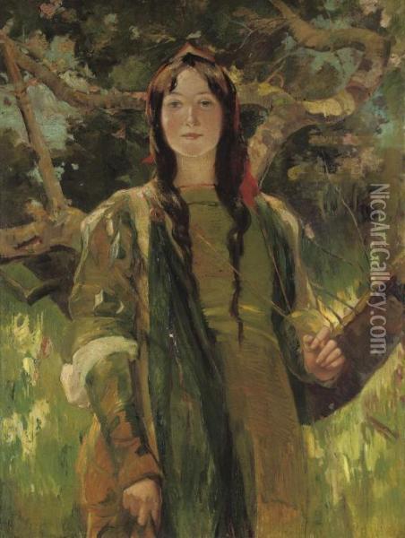 In The Greenwood Oil Painting - Bessie MacNicol