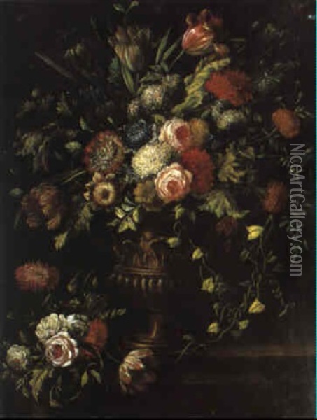 Stilleben Von Blumen Oil Painting - Jan-Baptiste Bosschaert